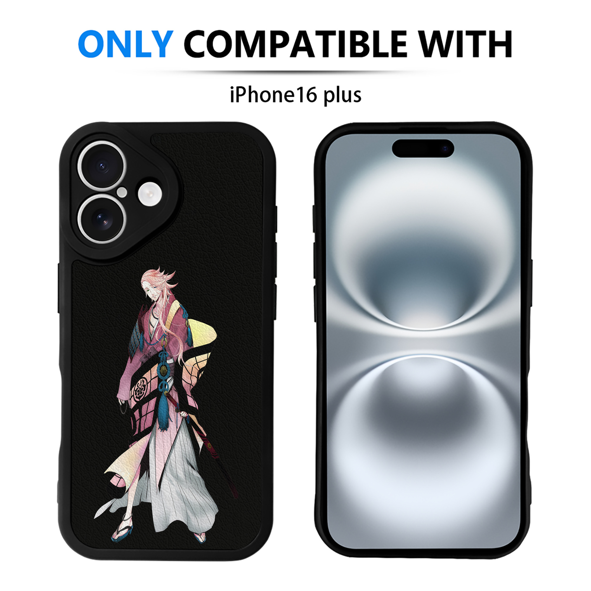 （画像用） 刀剣乱舞 Touken Ranbu 【iPhone 16シリーズ対応】シリコンスマホケース（レザー調） 材質：シリコン